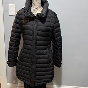 Burberry Black Long Quilted Puffer Coat